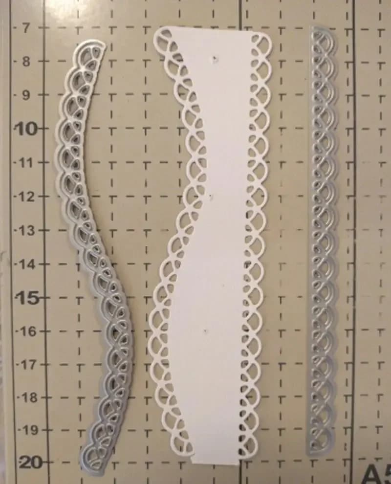 Matrices de découpe en métal avec bordure en dentelle, moule de découpe, décoration pour Scrapbook, 