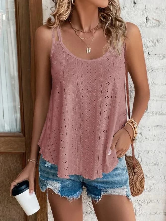 Grand grand 5xl femmes loisirs Simple Boho Camis hauts femmes évider haut pulls nouvel été décontrac