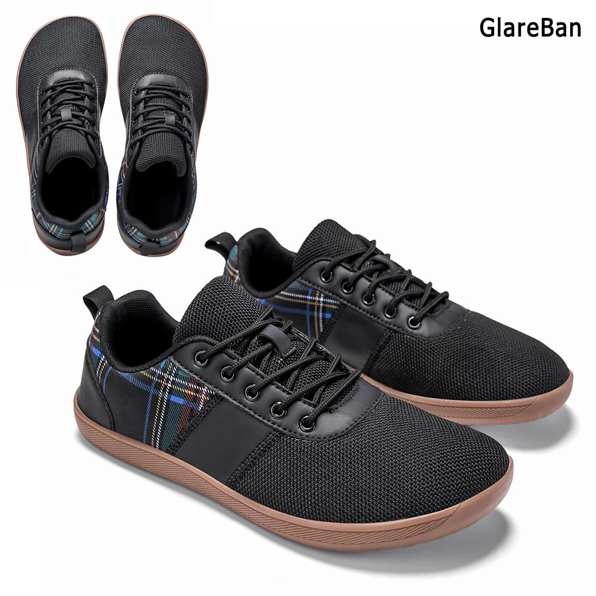 Oiaano bout large 36-47 grande taille hommes chaussures noires mâle confortable hommes baskets athlé
