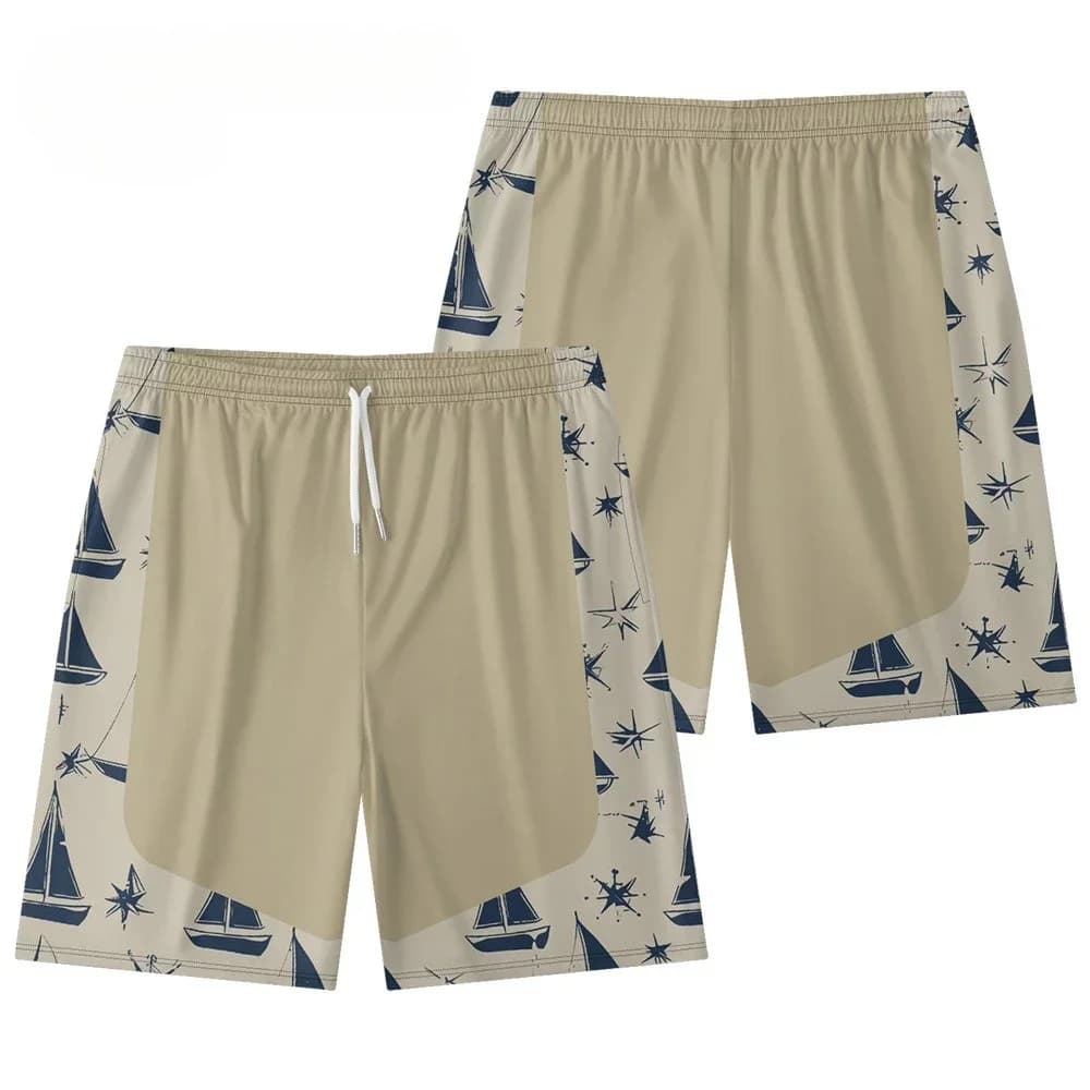 Short de Style urbain imprimé palmiers de voilier, vêtements de plage Cool et Chic pour hommes, Stre