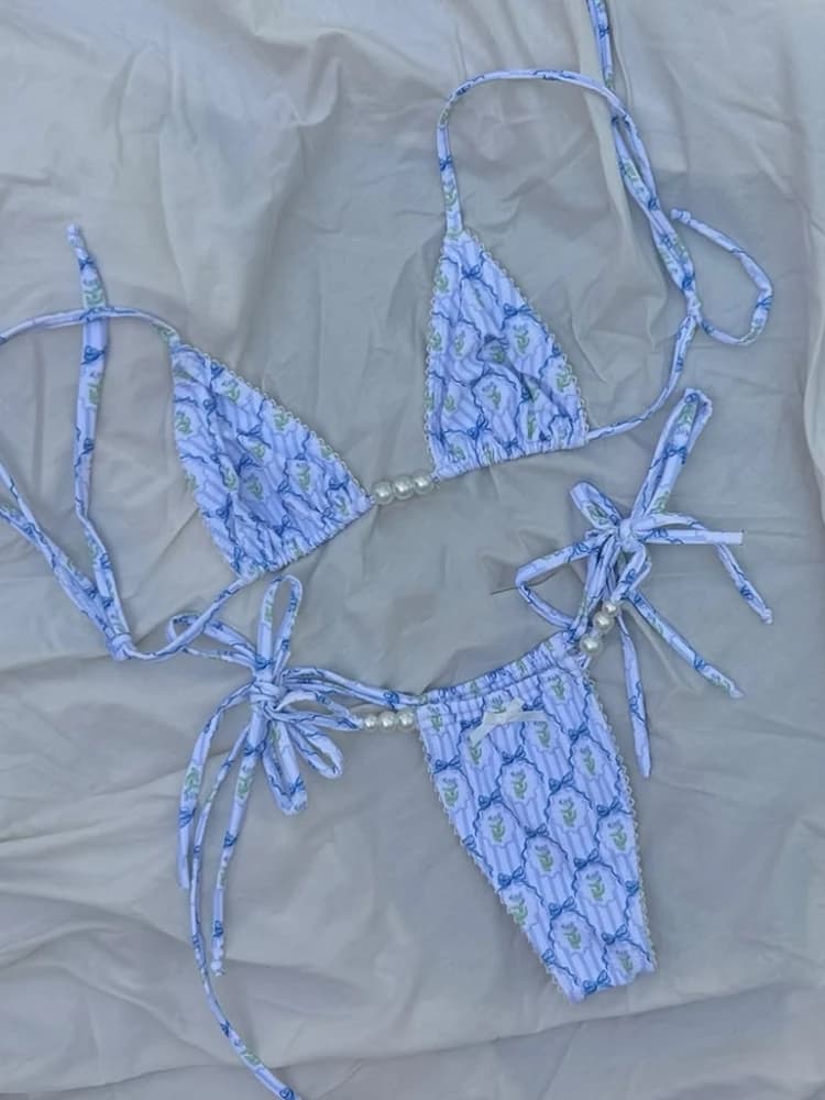 Micro Bikini ensemble 2026 nouveaux maillots de bain femmes maillot de bain Sexy brésilien perle Biq