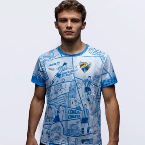 26 Nouveaux T-shirts de style sportif décontracté du maillot du FC Malaga (Espagne) pour enfants Che