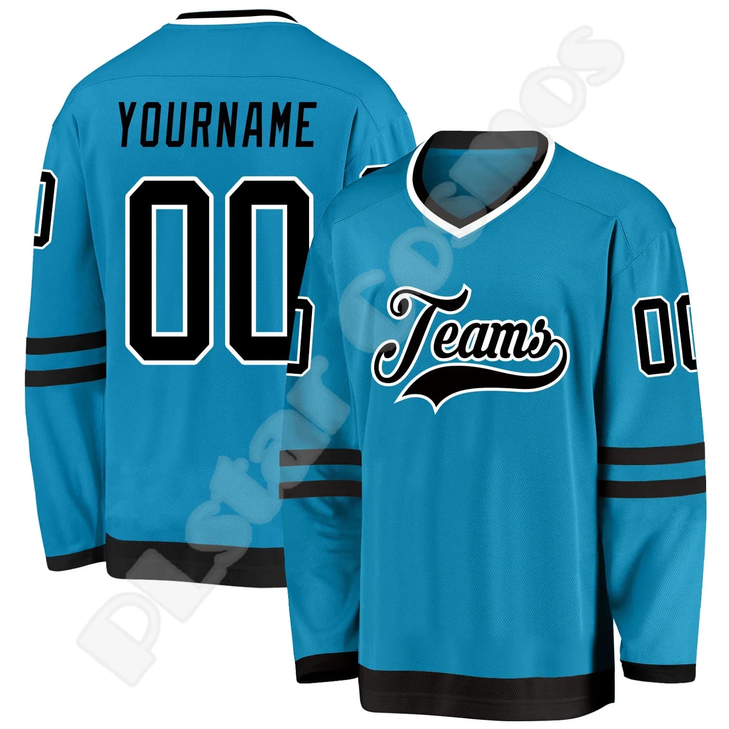 Maillot de Hockey nom personnalisé Logo de l'équipe numéro pull coloré Vintage rétro manches longues