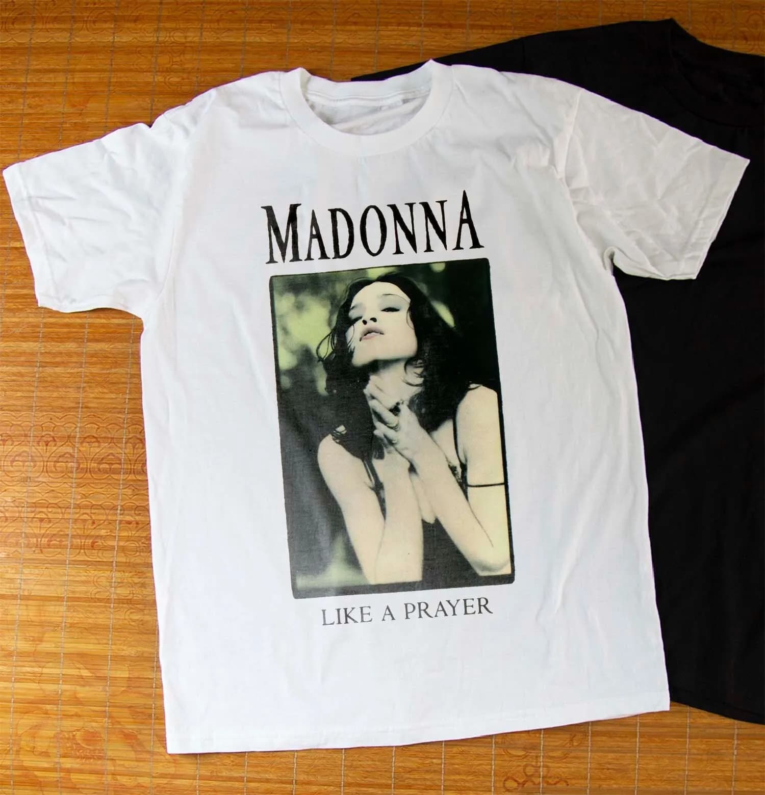 Madonna-like une chanson de prière musique noir unisexe T-shirt taille S-5XL