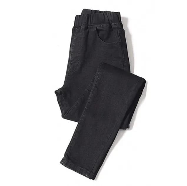 Jean skinny pour femme, taille élastique, matériau extensible, jean spinal, vêtements incurvés, bon,