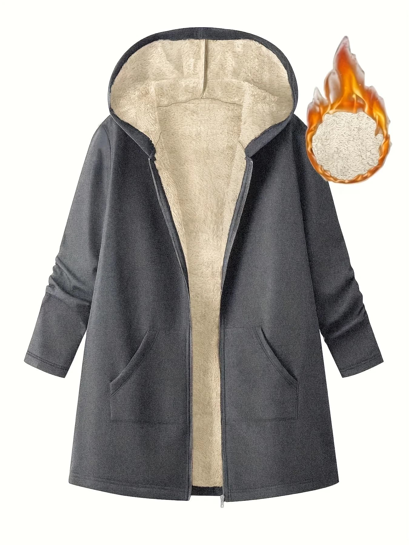 Veste de sport à capuche avec poche en peluche chaude pour femme, grande taille, offre spéciale d'hi