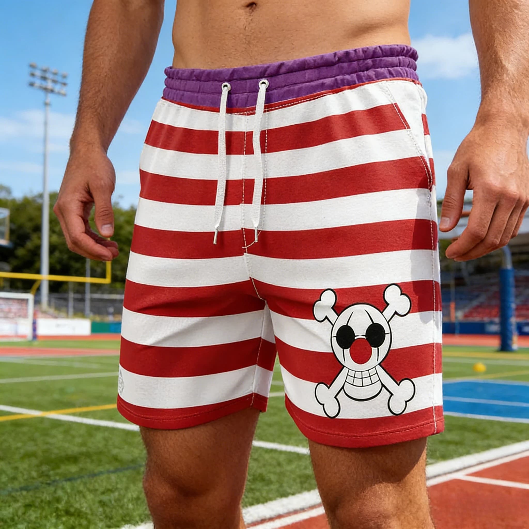Shorts de bain décontractés pour homme et enfant, style Y2K, inspirés du cosplay japonais One Piece,