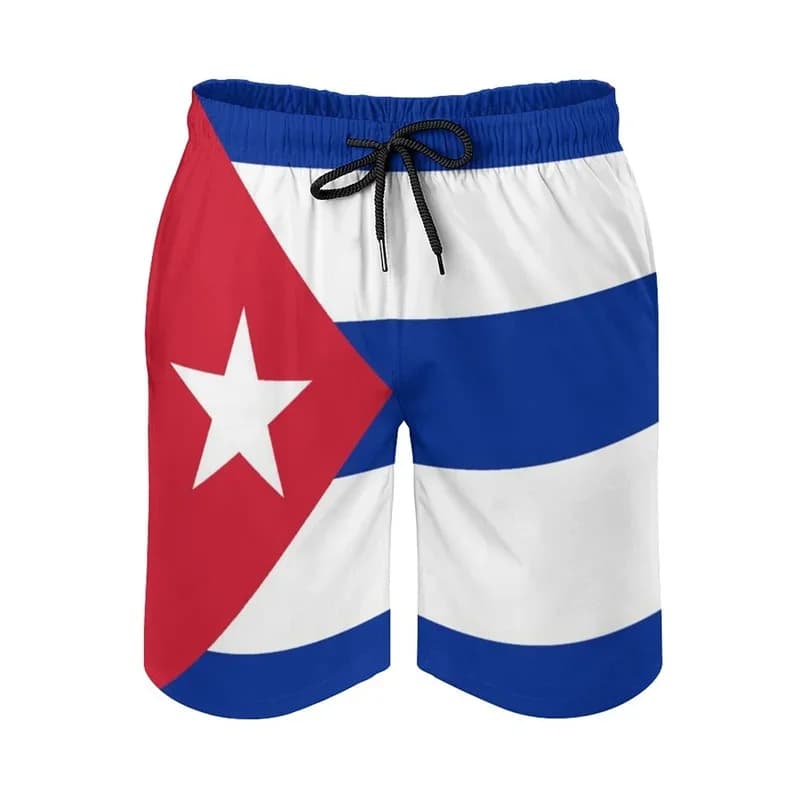 Cuban Feel-Maillot de bain imprimé en 3D pour homme, short de plage à motif cubain, short de plage à