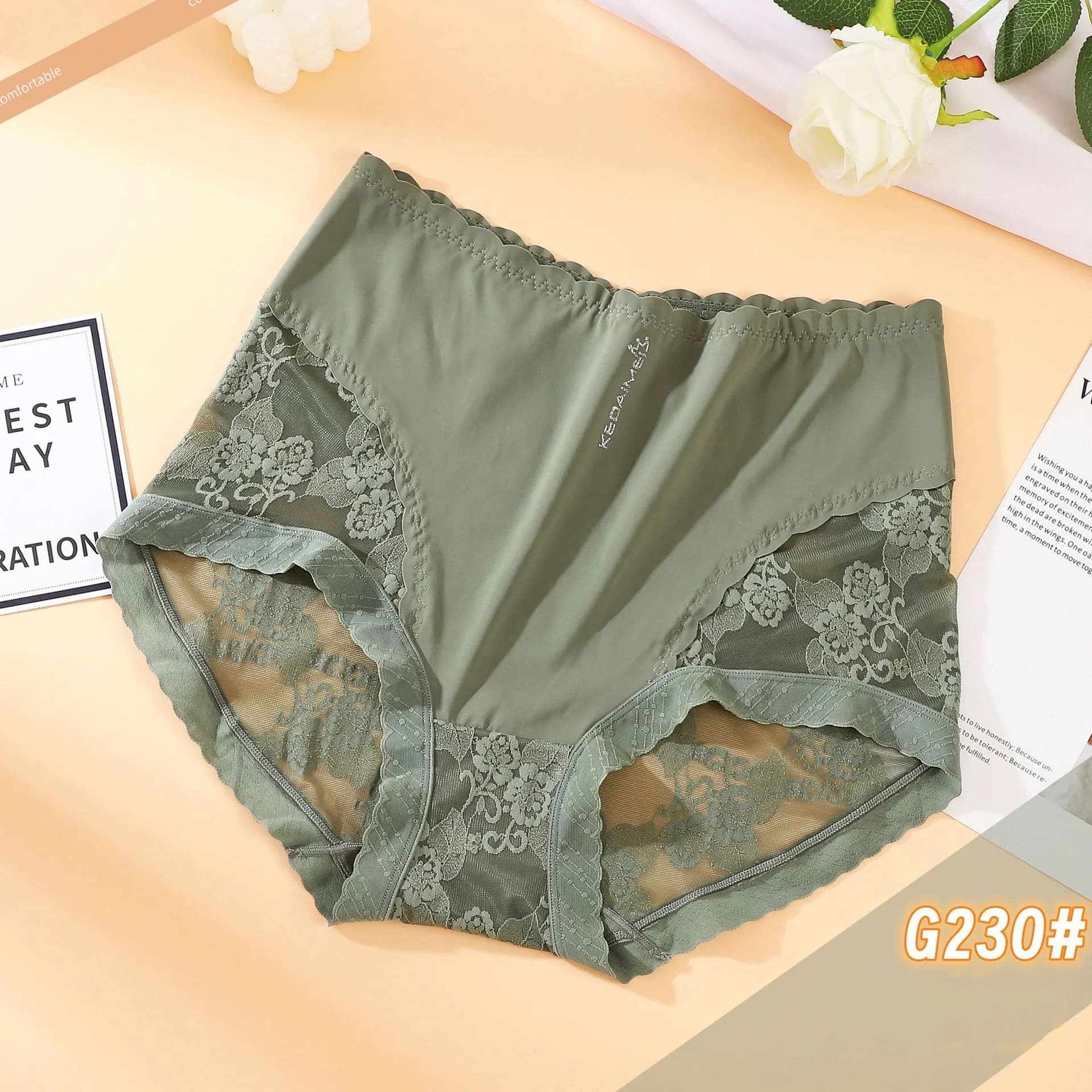 Culotte en dentelle pour femmes, taille haute, short grande taille pour poids 100kg, slip Sexy, sous