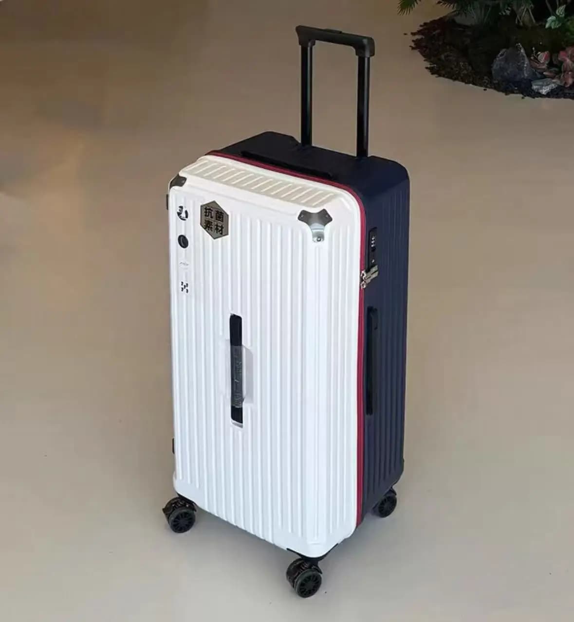 Valise rouge 28/36/50 pouces, bagages de grande taille avec cinq roues ABS + PC, valises de cabine d
