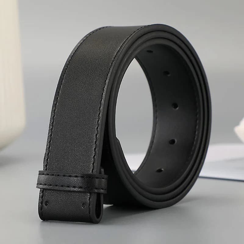Nouvelle ceinture pour homme et femme, couleur unie, 3,8 cm, ceinture circulaire en cuir de vachette
