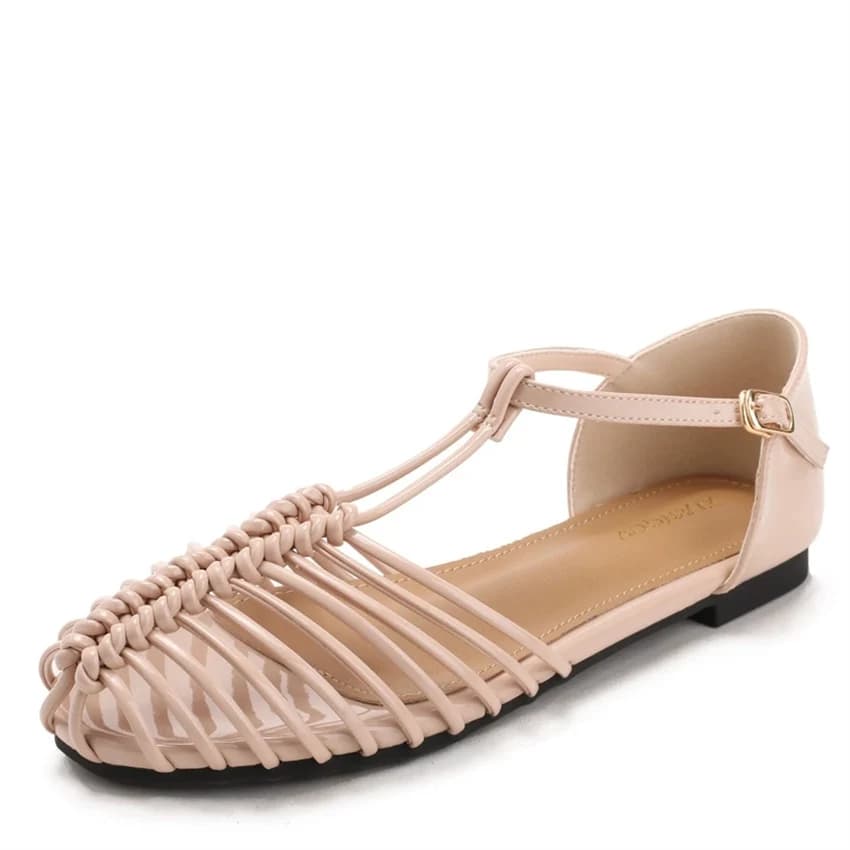 Sandales à talons bas pour femmes, sandales gladiateur, sandales romaines d'été, taille 42, sandalia