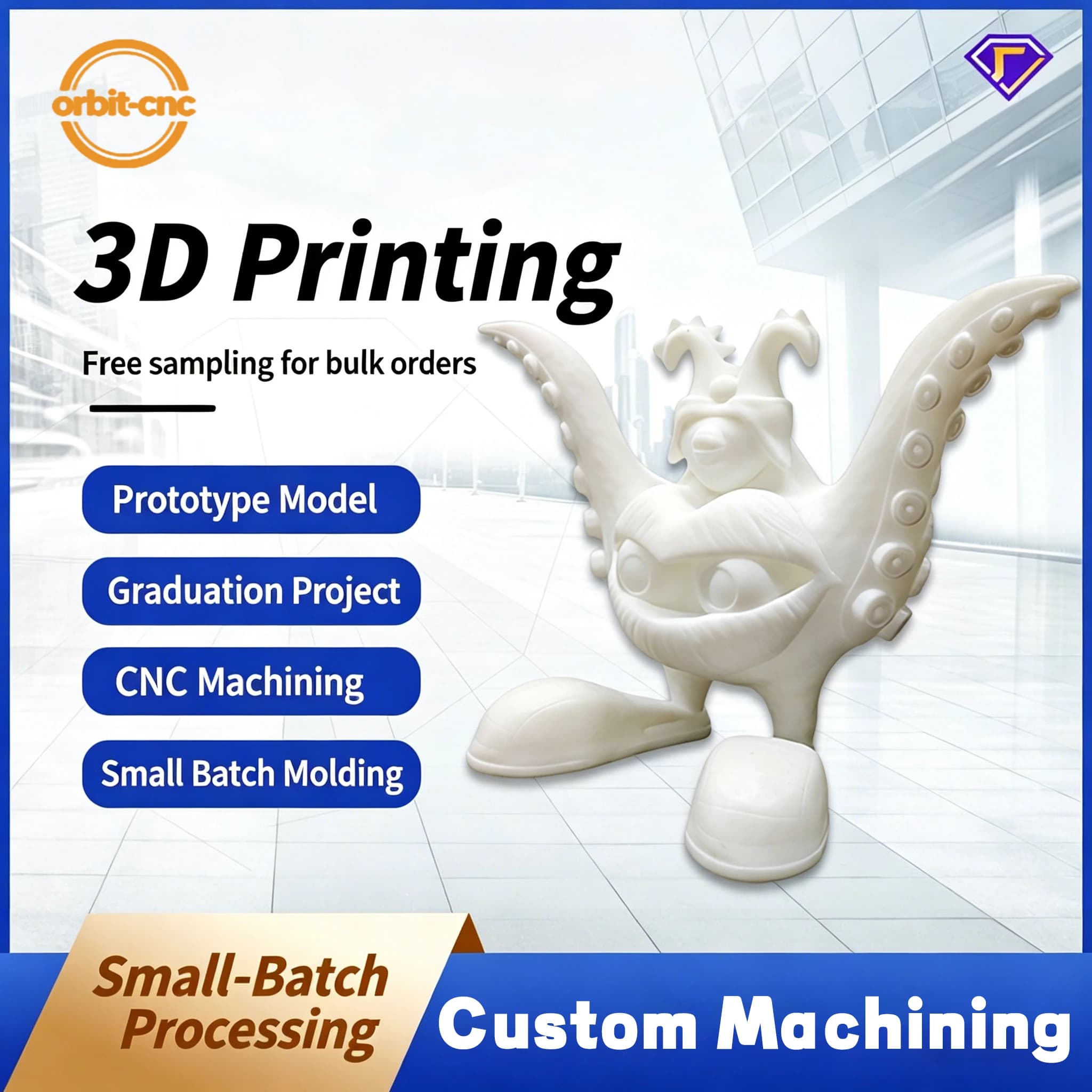 Service de modélisation 3D, impression 3D en résine plastique, fabrication sur mesure de prototypes 