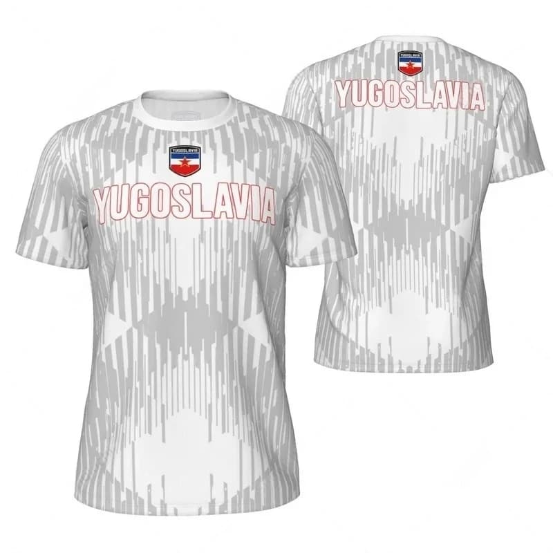 Maillot de Football pour hommes, drapeau de la Jugoslavie, mode, emblème National, T-Shirt de sport 