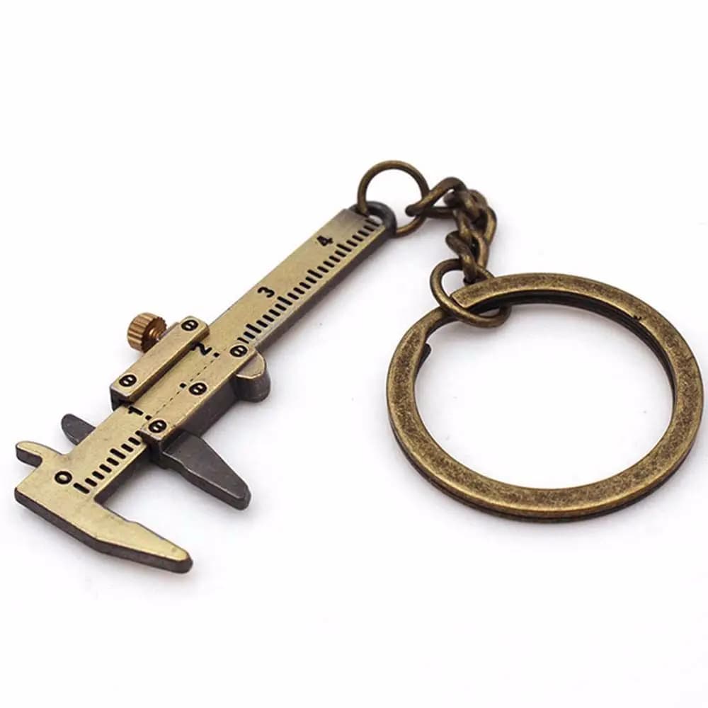 Règle réglable 0-4cm, porte-clés de voiture, Mini pied à coulisse, porte-clés, jauge de mesure