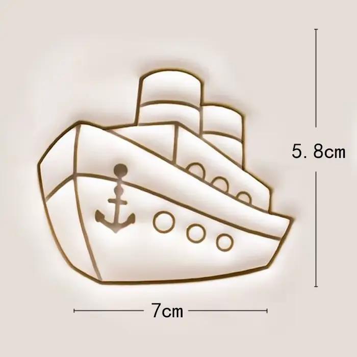 Emporte-pièces en forme de bateau à voile sous-marin à vapeur, motif de bateau, moule à biscuits Fon