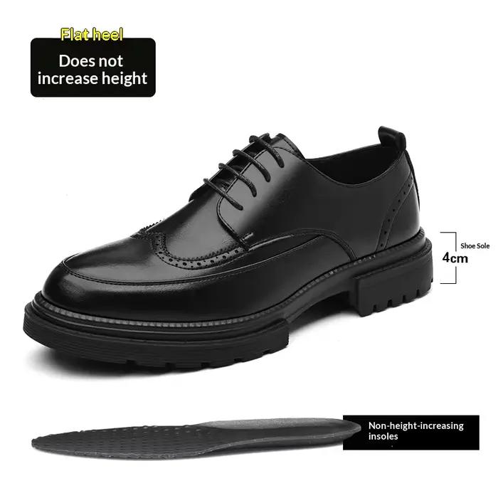 Chaussures Richelieu pour Homme Grande Taille, Rehaussantes, Style Oxford, avec Talon Invisible 4/7/