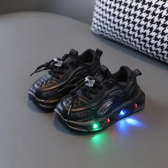 Zapatos-Baskets lumineuses LED Nialisation pour enfants, chaussures de tennis pour garçons et filles
