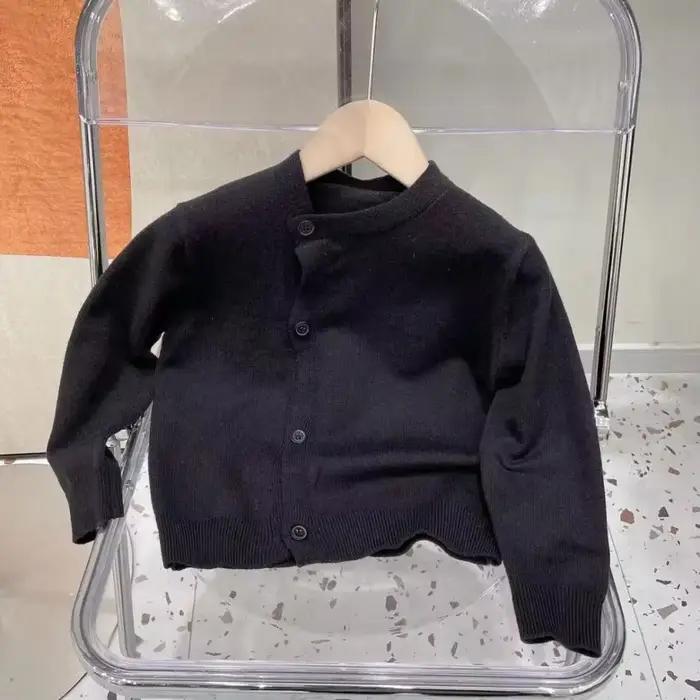 Cardigan Triblockchain à lèvent Irréguliers pour Bébé Fille et Garçon, Pull Solide, Vêtement d'Hiver