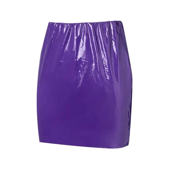Taille haute gaine jupes femmes solide Pu cuir paquet hanche jupe femme moulante solide noir court S