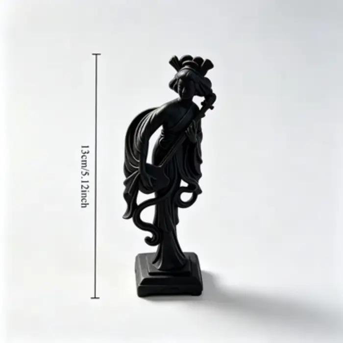 Statue de Geisha japonaise de 13 cm, mini sculpture de bureau japonaise, décoration Zen pour la mais