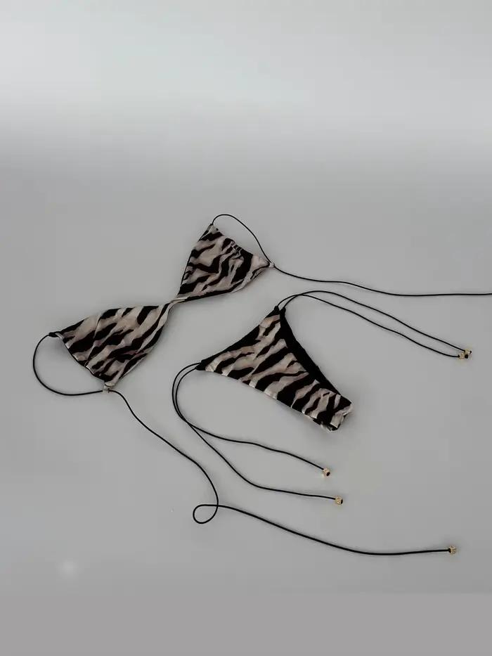 Maillot de bain micro bikini sexy à bretelles pour femme, bandeau, tenue de plage 2026