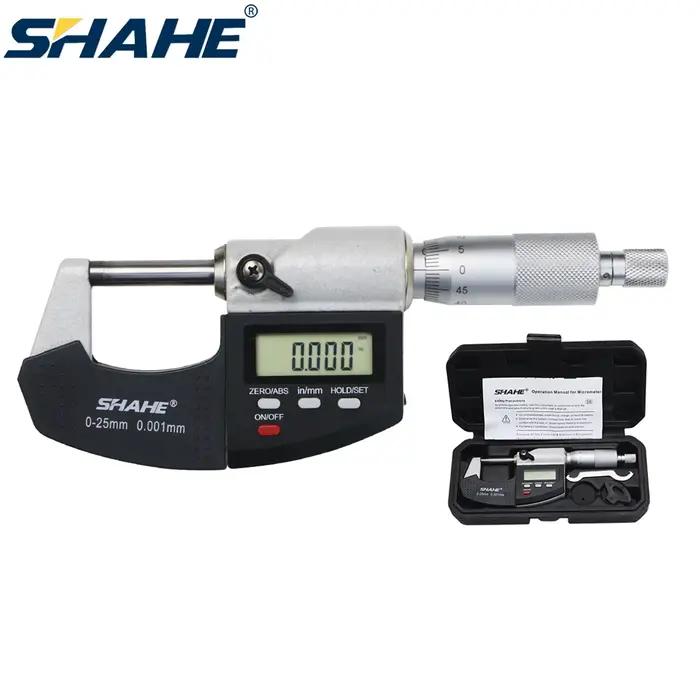 Micromètre numérique SHAHE 0-25 MM avec graduation 0,001 mm, outils de mesure numériques électroniqu