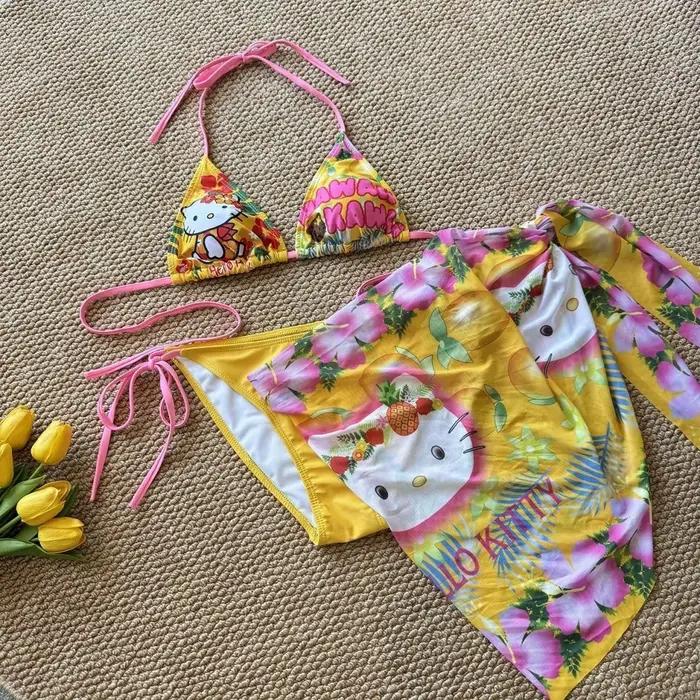 Maillot de bain sexy Hello Kitty japonais Kawaii pour femme