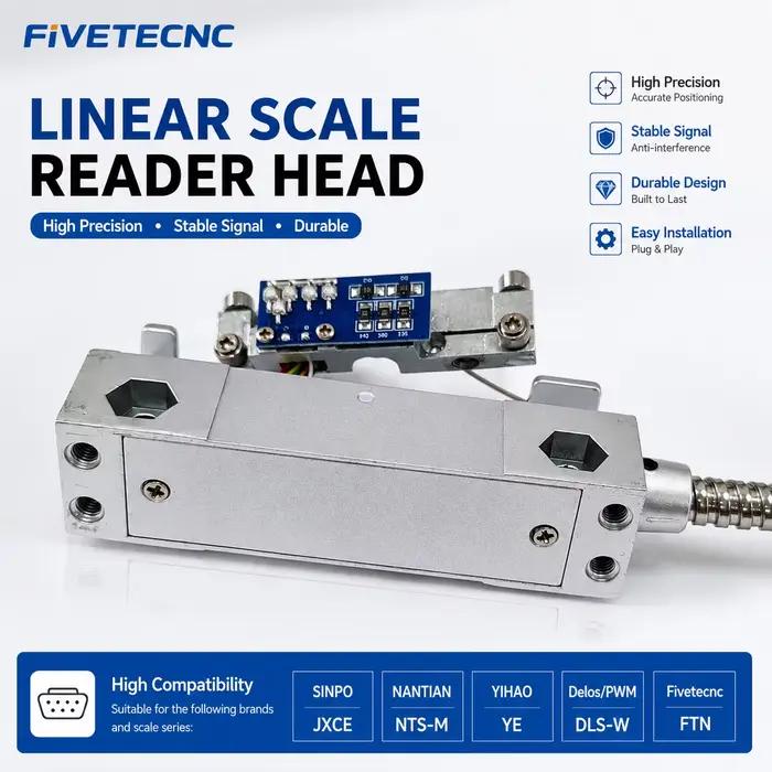 Capteur de position linéaire SNS NTS FTN JCXE de taille normale, tête de lecture 5 microns 1 µm, encodeur