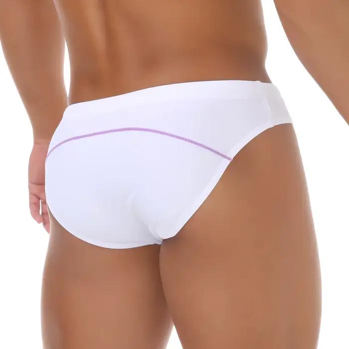 Maillots de bain pour hommes Y2K monochrome avec pochette bombée, triangle et bikini, shorts de bain confortables pour l'été, plage et piscine