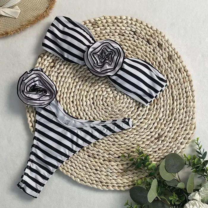 DEBAIOR Bikini Sexy ensemble de Bikini à fleurs taille haute femmes maillot de bain 2025 maillot de bain pour femme Micro Biquini maillot de bain maillots de bain