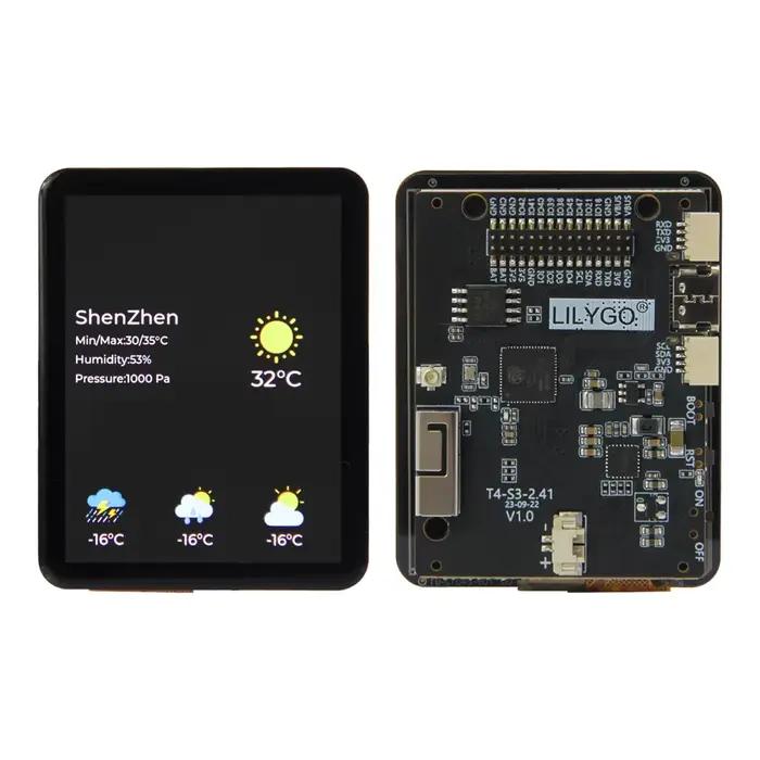 Carte de développement T4-S3, écran tactile AMOLED de 2.4 pouces, écran rvb, microprocesseur double cœur LX7 ESP32-S3 WIFI Bluetooth