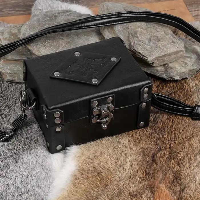Boîtes de bouteilles de Potion d'alchimie médiévale, sac de ceinture de chevalier Viking nordique de la Renaissance, boîte à bijoux en PU, accessoires de Cosplay