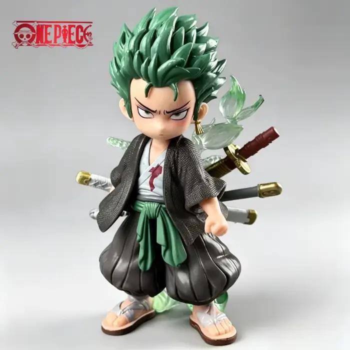 Figurine One Piece Q Version Roronoa Zoro Mignonne et Originale, Modèle de Poupée Anime, Jouet de Décoration, Marchandise Anime en Gros