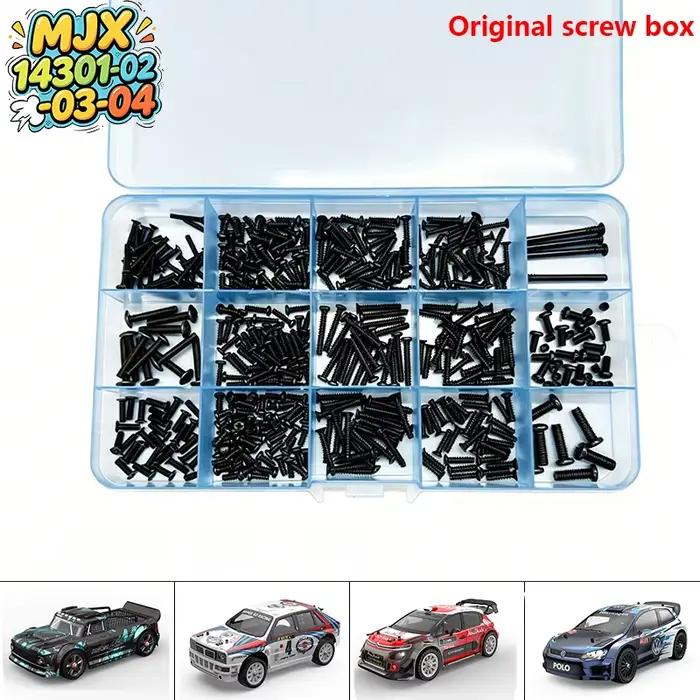 Pièces de rechange d'origine pour voiture RC MJX 1/14, emballage d'origine des vis pour MJX 14301 14302 14303 14304, pièces de rechange pour l'entretien