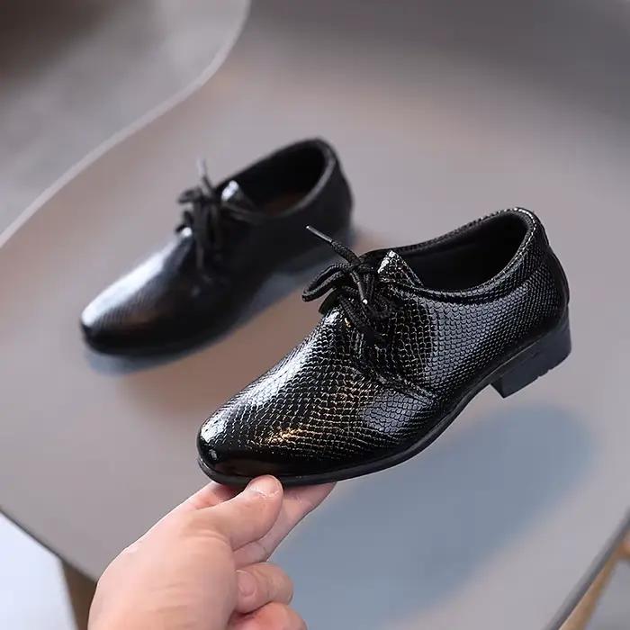 Zapatos NiBattShoes pour garçons, chaussures en cuir pour enfants, chaussures simples pour enfants, chaussures britanniques pour garçons, chaussures de performance à la mode, printemps, automne, nouve