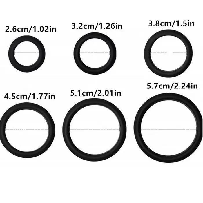 Anneau de pénis en Silicone, 6 tailles, verrouillage du scrotum, extension d'érection, retard de l'éjaculation, produits pour adultes, jouets sexuels pour hommes