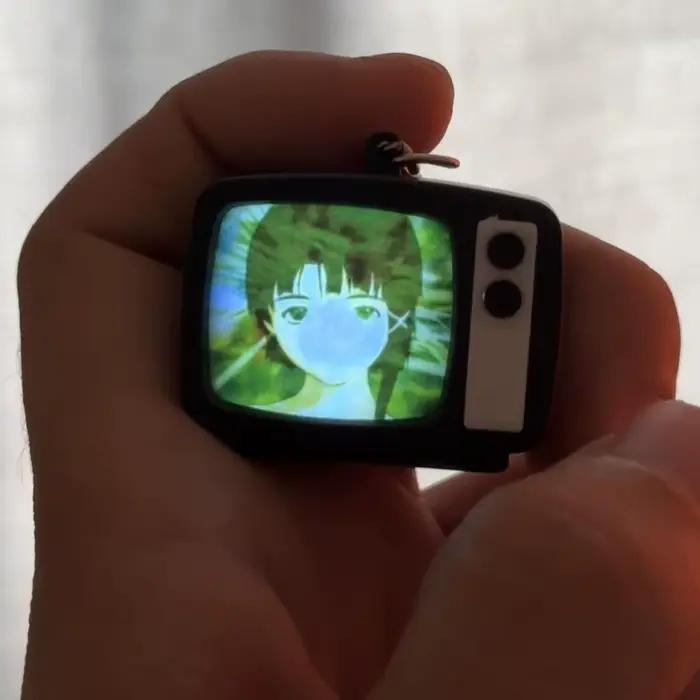 Porte-clés mini-téléviseur Lain pour accessoires, pendentif de sac, bijoux anime, cadeaux pour fans
