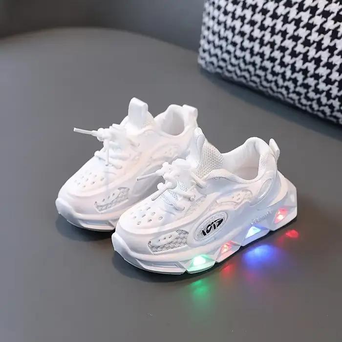 Zapatos-Baskets lumineuses LED Nialisation pour enfants, chaussures de tennis pour garçons et filles, chaussures de sport pour tout-petits, baskets pour enfants, 1 à 8 ans, nouveau, Ath