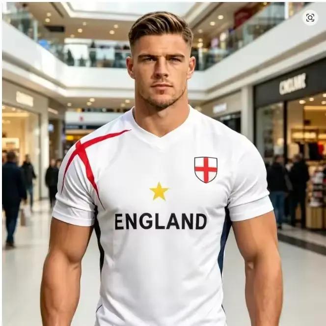 Maillot de football New England 2026 pour fans, respirant, décontracté, imprimé 3D, unisexe, idéal pour l'été