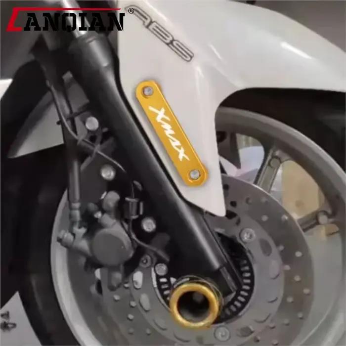 X-MAX 125 250 300 400 2017-2024 2025 couvercle décoratif de plaque de cuivre d'essieu avant de moto pour Yamaha XMAX125 XMAX250 XMAX300 XMAX