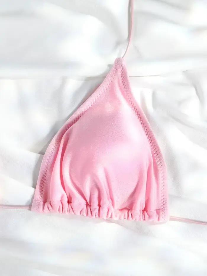 Bikini String Rose, Maillot de Bain Triangle 2026