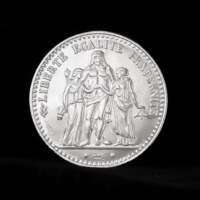 Pièce commémorative en argent Hercules français 5 Franc, réplique du troisième république, monnaie européenne, Souvenir, Badge français, 1875