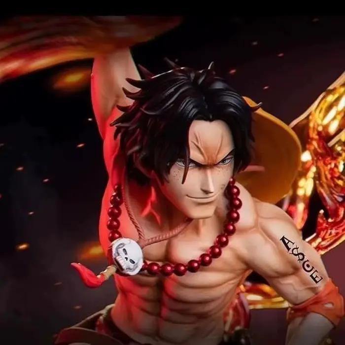 Figurine de dessin animé One Piece 26cm Portgas · D · Ace, jouets périphériques d'action, modèle Ace Mera Mera No Mi, jouets cadeaux en Pvc