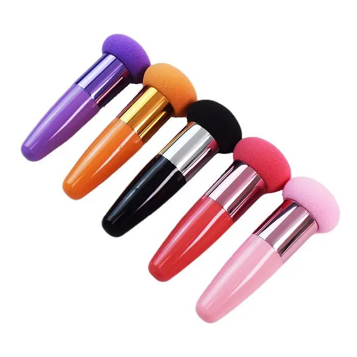 Pinceaux de maquillage tête de champignon, bouffantes de poudre, éponge cosmétique avec poignée, outils de beauté professionnels pour femmes