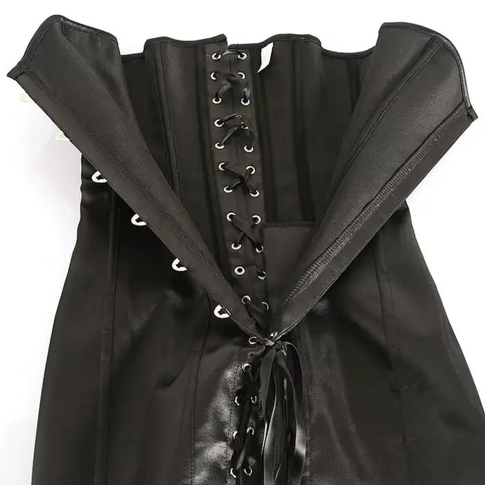 Corset et robe Bustier Sexy à lacets, Long torse, entraînement à la taille, os Lingrie, surbuste, modelant le corps, grande taille