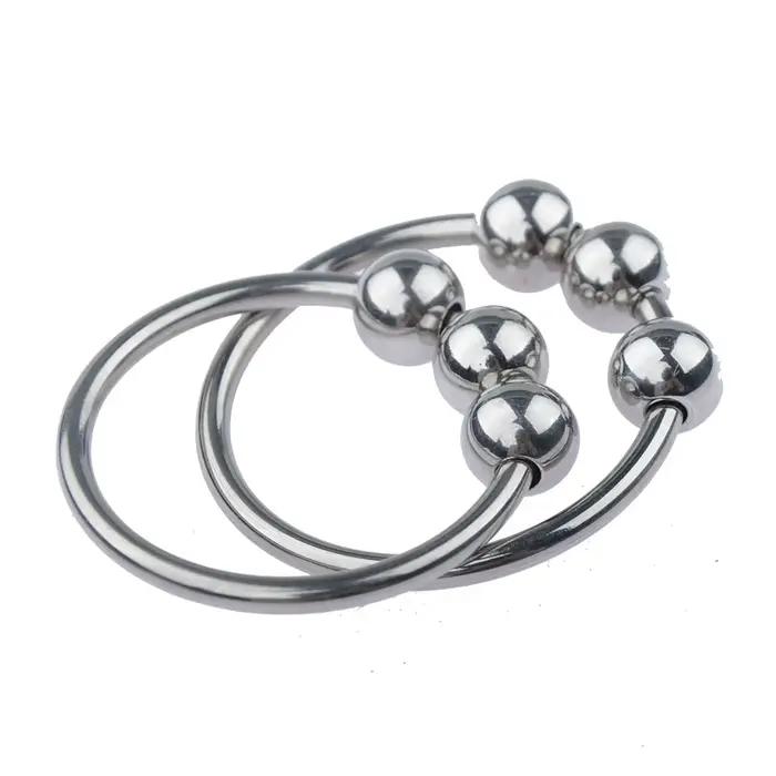 Anneau pénien en métal pour homme, 6 tailles, retardateur d'éjaculation, stimulateur du gland, jouets pour adultes, bien-être sexuel, amplificateur de plaisir pour hommes