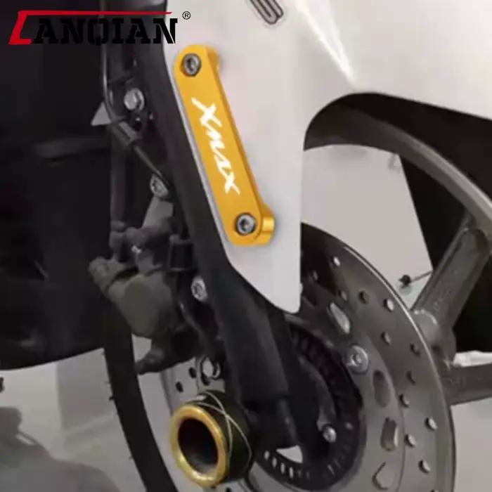 X-MAX 125 250 300 400 2017-2024 2025 couvercle décoratif de plaque de cuivre d'essieu avant de moto pour Yamaha XMAX125 XMAX250 XMAX300 XMAX