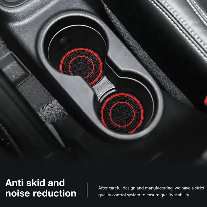 Nouveau tapis antidérapant 2 pièces, dessous de verre de voiture, porte-gobelet de voiture Durable, dessous de verre, Protection universelle anti-poussière pour l'intérieur de la voiture