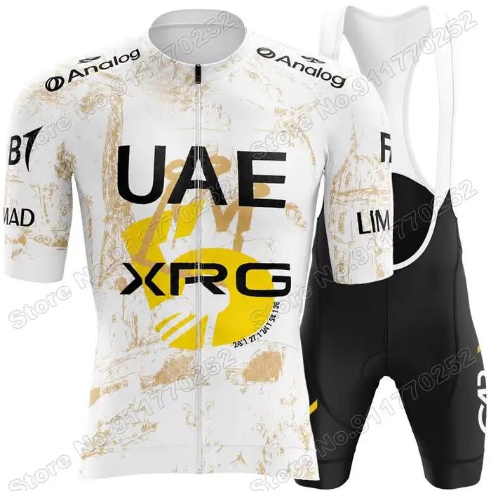 Maillot de Cyclisme UAE Team 2026 France Italy Tour TDF Critérium Du Dauphine,Vêtements de Cyclisme Jaune Slovénie Tadej Pogačar,Chemise de vélo de route,Cuissard à bretelles